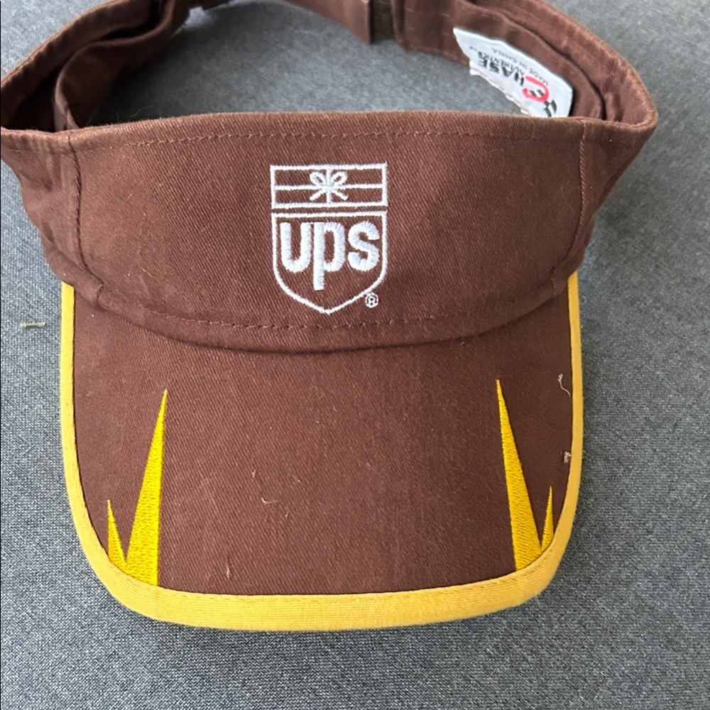 Brown Visor with Yellow and Red Accents NASCAR